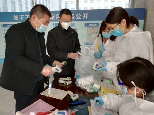 山東省臨沂市檢驗檢測中心開設疫情防控測溫設備流動計量服務點，確保測溫精準助力防疫工作